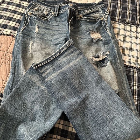 Miss Me Blue Embellished Jeans - Picture 3 of 3